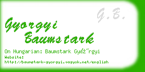 gyorgyi baumstark business card